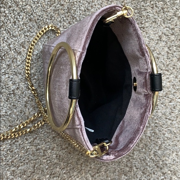 Mauve Velour Evening Bag - Picture 3 of 3